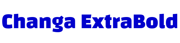 Changa ExtraBold font
